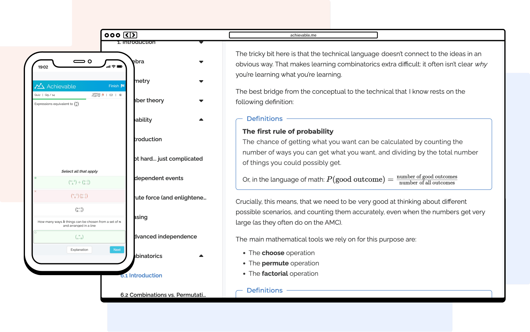 Achievable AMC 8/10/12 dashboard