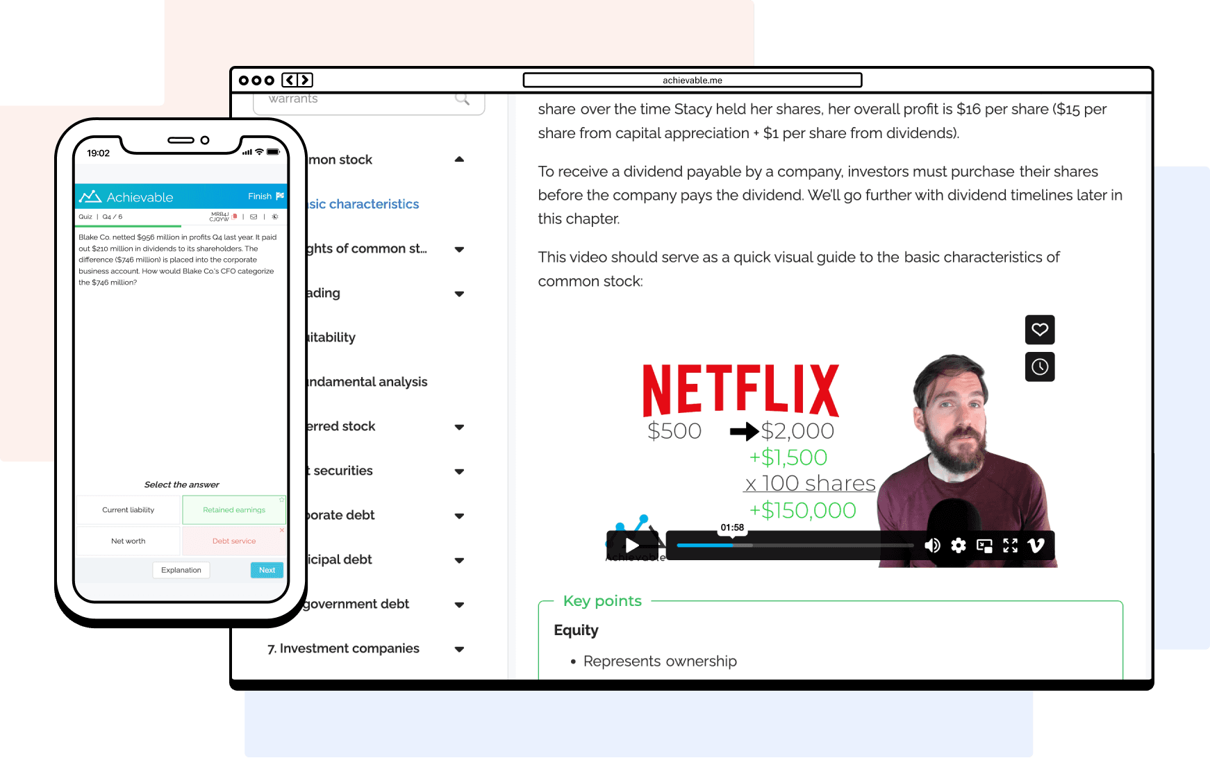 Achievable FINRA Series 63 dashboard