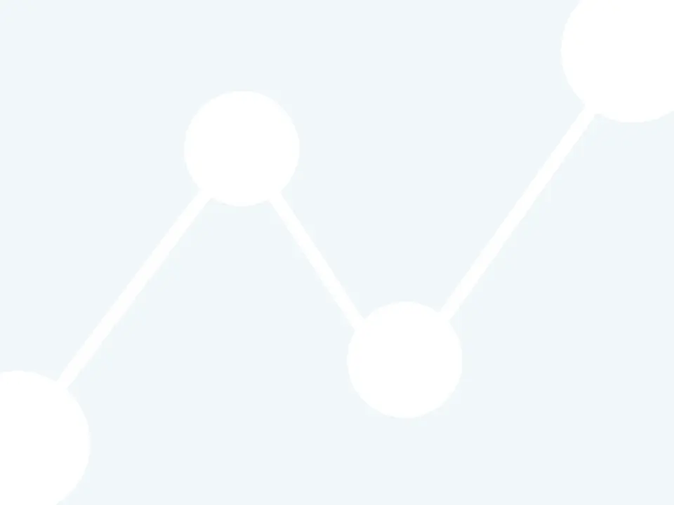 Achievable white logo on blue background